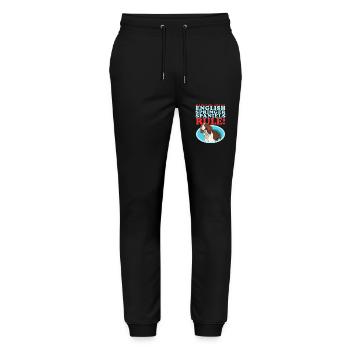 English Springer Spaniel Dog Gifts - Stanley/Stella Mover Unisex Organic Jogging Trousers - black - Front - Marisol (170cm) & Nik (191cm)