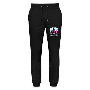 Professeur de danse Bend Don’t Break Unless It Be Dancing - Pantalon de jogging bio MOVER Stanley/Stella unisexe - noir - Devant - Marisol (170cm) & Nik (191cm)