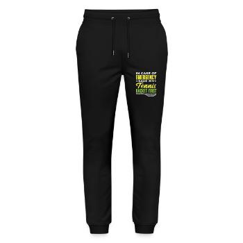 In Notfall Tennis Schläger Erst Retten Tennis - Stanley/Stella Unisex Bio Jogginghose Mover  - Schwarz - Vorne - Marisol (170cm) & Nik (191cm)
