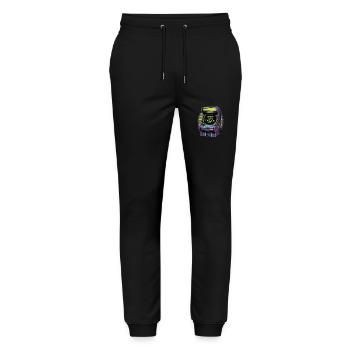 Insert Coin – Continue Life | Retro Gamer Design - Stanley/Stella Mover Unisex Organic Jogging Trousers - black - Front - Marisol (170cm) & Nik (191cm)