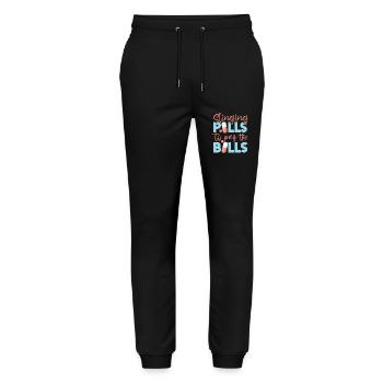 Pharmacy Tech Technician - Stanley/Stella Mover Unisex Organic Jogging Trousers - black - Front - Marisol (170cm) & Nik (191cm)