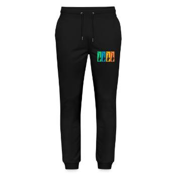 Collection of vintage saxophones - Stanley/Stella Mover Unisex Organic Jogging Trousers - black - Front - Marisol (170cm) & Nik (191cm)