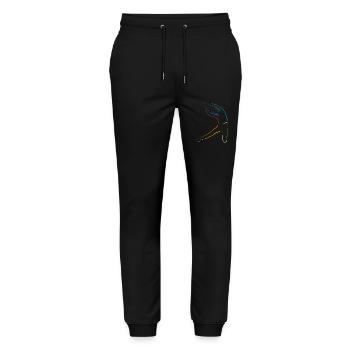 yoga pilathes - Stanley/Stella Unisex Bio Jogginghose Mover  - Schwarz - Vorne - Marisol (170cm) & Nik (191cm)