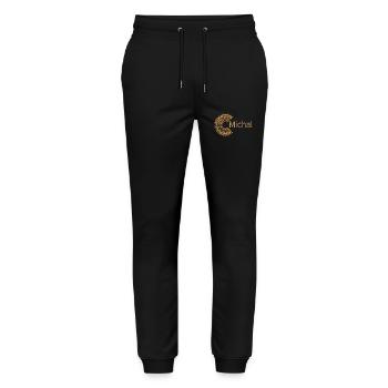 Für Michal - Stanley/Stella Unisex Bio Jogginghose Mover  - Schwarz - Vorne - Marisol (170cm) & Nik (191cm)