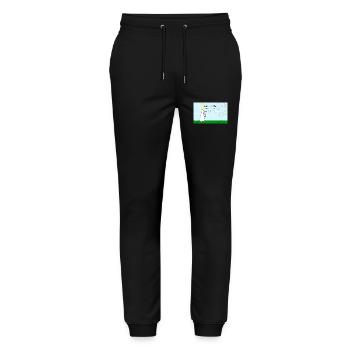 Hoffnungsstur sein. - Stanley/Stella Unisex Bio Jogginghose Mover  - Schwarz - Vorne - Marisol (170cm) & Nik (191cm)