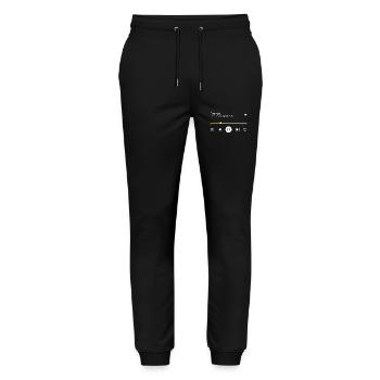 Trance - Stanley/Stella Unisex Bio Jogginghose Mover  - Schwarz - Vorne - Marisol (170cm) & Nik (191cm)