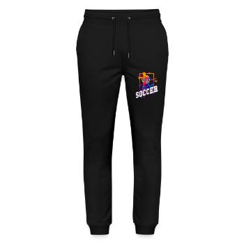 Soccer Soccer Player Striker Fan Colorful - Stanley/Stella Mover Unisex Organic Jogging Trousers - black - Front - Marisol (170cm) & Nik (191cm)