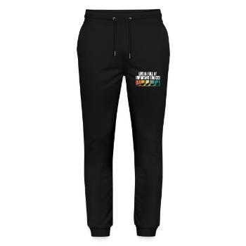 Funny Life Is Full Of Important Choices Golf - Stanley/Stella Mover Unisex Organic Jogging Trousers - black - Front - Marisol (170cm) & Nik (191cm)