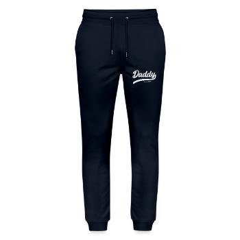 Papa depuis 2024 - T-shirt de papa élégant - Pantalon de jogging bio MOVER Stanley/Stella unisexe - marine - Devant - Marisol (170cm) & Nik (191cm)