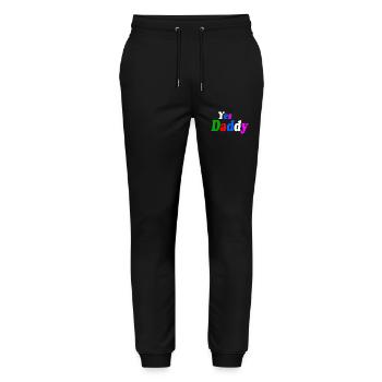 Yes daddy - Stanley/Stella Mover Unisex Organic Jogging Trousers - black - Front - Marisol (170cm) & Nik (191cm)