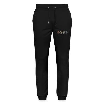 Unterhopft - Biergläser - Biertrinker Spruch - Stanley/Stella Unisex Bio Jogginghose Mover  - Schwarz - Vorne - Marisol (170cm) & Nik (191cm)