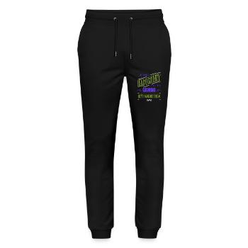 cool fathers day shirt video game present idea - Stanley/Stella Unisex Bio Jogginghose Mover  - Schwarz - Vorne - Marisol (170cm) & Nik (191cm)
