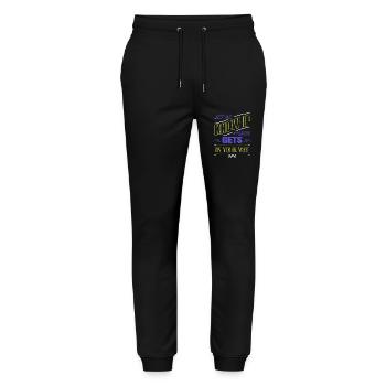 quote joke volleyball sport love churrascada - Stanley/Stella Unisex Bio Jogginghose Mover  - Schwarz - Vorne - Marisol (170cm) & Nik (191cm)