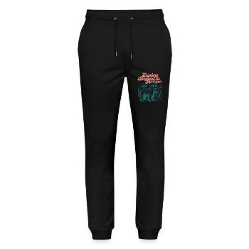 Erkunden Sie hinter dem Horizont - Stanley/Stella Unisex Bio Jogginghose Mover  - Schwarz - Vorne - Marisol (170cm) & Nik (191cm)
