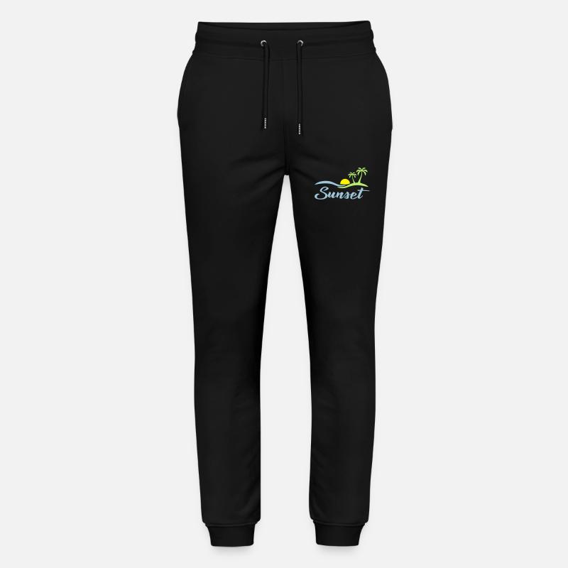 Coucher de soleil plage - Pantalon de jogging bio MOVER Stanley/Stella unisexe - noir