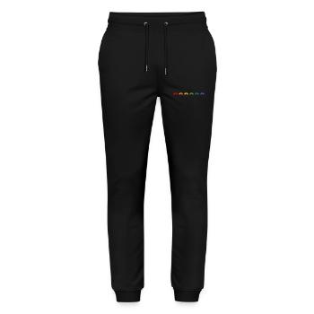 Arc-en-ciel rond arc-en-ciel - Pantalon de jogging bio MOVER Stanley/Stella unisexe - noir - Devant - Marisol (170cm) & Nik (191cm)
