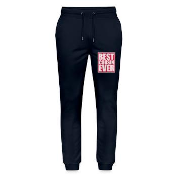 best cousin ever Zitat - Stanley/Stella Unisex Bio Jogginghose Mover  - Navy - Vorne - Marisol (170cm) & Nik (191cm)