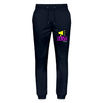 Rave-Musik - Stanley/Stella Unisex Bio Jogginghose Mover  - Navy - Vorne - Marisol (170cm) & Nik (191cm)