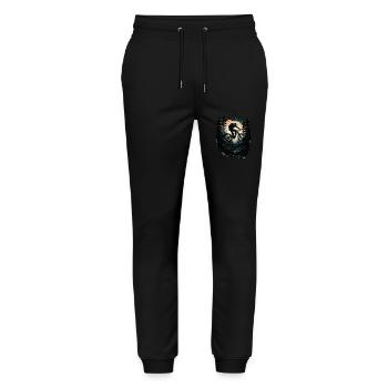 Downhill Mountain Bike Biker MTB - Stanley/Stella Mover Unisex Organic Jogging Trousers - black - Front - Marisol (170cm) & Nik (191cm)