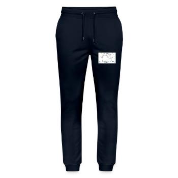 Nachhaltigkeit? Aber klar! - Stanley/Stella Unisex Bio Jogginghose Mover  - Navy - Vorne - Marisol (170cm) & Nik (191cm)