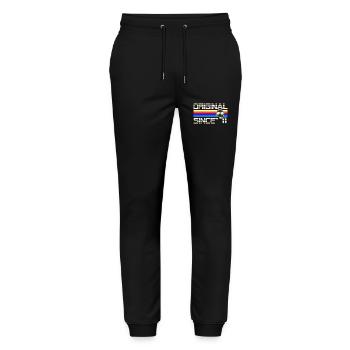 Since 71 - Pantalon de jogging bio MOVER Stanley/Stella unisexe - noir - Devant - Marisol (170cm) & Nik (191cm)
