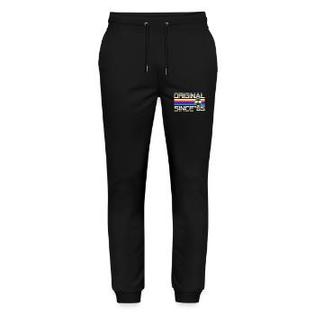 Since 65 - Pantalon de jogging bio MOVER Stanley/Stella unisexe - noir - Devant - Marisol (170cm) & Nik (191cm)