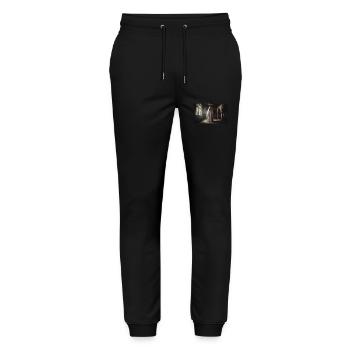 evil ghost in an old house monster dark horror - Stanley/Stella Mover Unisex Organic Jogging Trousers - black - Front - Marisol (170cm) & Nik (191cm)