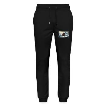 big troll in the mountains of Norway monster dark - Stanley/Stella Mover Unisex Organic Jogging Trousers - black - Front - Marisol (170cm) & Nik (191cm)