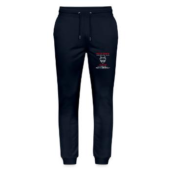 Departure of colleague new work - Stanley/Stella Mover Unisex Organic Jogging Trousers - navy - Front - Marisol (170cm) & Nik (191cm)