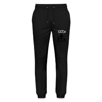 Dad² 2 Children Black - Stanley/Stella Unisex Bio Jogginghose Mover  - Schwarz - Vorne - Marisol (170cm) & Nik (191cm)