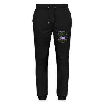 dictons editeur citation littéraire costume - Pantalon de jogging bio MOVER Stanley/Stella unisexe - noir - Devant - Marisol (170cm) & Nik (191cm)