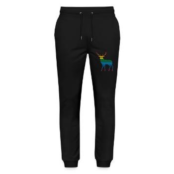 Hirsch - Stanley/Stella Unisex Bio Jogginghose Mover  - Schwarz - Vorne - Marisol (170cm) & Nik (191cm)