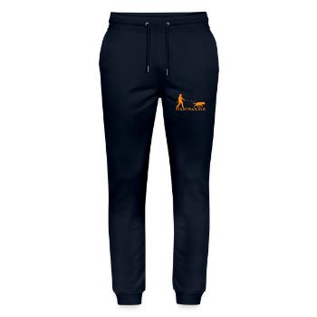 Mantrailing orange - Stanley/Stella Mover Unisex Organic Jogging Trousers - navy - Front - Marisol (170cm) & Nik (191cm)