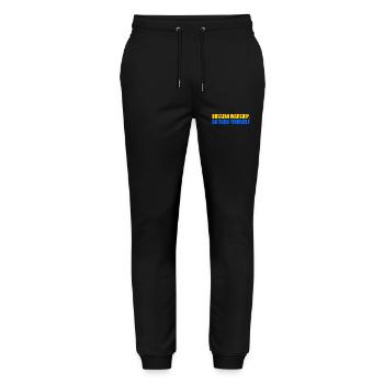 russian warship go f yourself - Stanley/Stella Unisex Bio Jogginghose Mover  - Schwarz - Vorne - Marisol (170cm) & Nik (191cm)