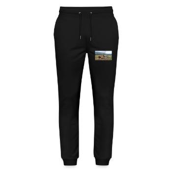 Chevaux - Pantalon de jogging bio MOVER Stanley/Stella unisexe - noir - Devant - Marisol (170cm) & Nik (191cm)