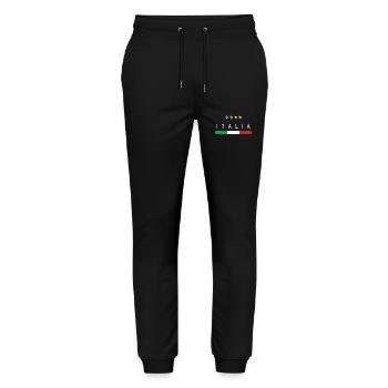 Maillot de football Italie Drapeau italien - Pantalon de jogging bio MOVER Stanley/Stella unisexe - noir - Devant - Marisol (170cm) & Nik (191cm)