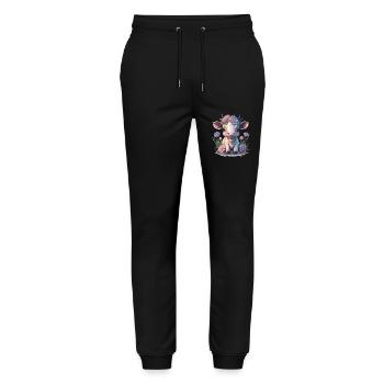 Kuh - Stanley/Stella Unisex Bio Jogginghose Mover  - Schwarz - Vorne - Marisol (170cm) & Nik (191cm)
