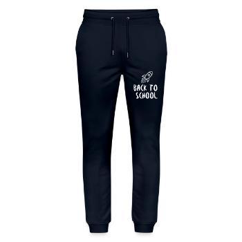 Space School Shirt, Back To School Gifts - Stanley/Stella Mover Unisex Organic Jogging Trousers - navy - Front - Marisol (170cm) & Nik (191cm)