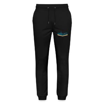 Gravel, mountain biking, passion cycling, cyclist - Stanley/Stella Mover Unisex Organic Jogging Trousers - black - Front - Marisol (170cm) & Nik (191cm)