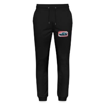 Blue Racecar (Racecar Collection) - Stanley/Stella Unisex Bio Jogginghose Mover  - Schwarz - Vorne - Marisol (170cm) & Nik (191cm)