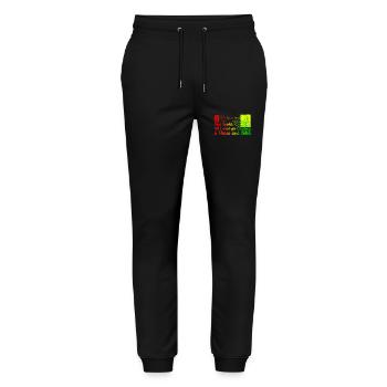 Noël Noël père Noël nicolas coquine - Pantalon de jogging bio MOVER Stanley/Stella unisexe - noir - Devant - Marisol (170cm) & Nik (191cm)
