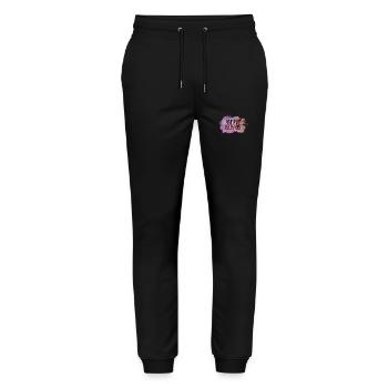 Everybody smiles in the same language - Stanley/Stella Mover Unisex Organic Jogging Trousers - black - Front - Marisol (170cm) & Nik (191cm)