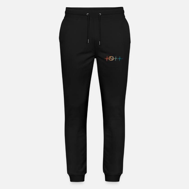 Krebs Herzschlag Sternzeichen - Stanley/Stella Unisex Bio Jogginghose Mover  - Schwarz