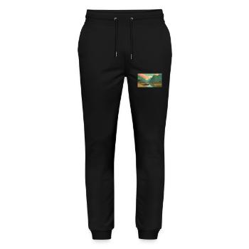Mù Cang Chải, Vietnam - Pixel Art - Stanley/Stella Mover Unisex Organic Jogging Trousers - black - Front - Marisol (170cm) & Nik (191cm)