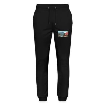 Miho No, Matsubara, Japan - Pixel Art - Stanley/Stella Mover Unisex Organic Jogging Trousers - black - Front - Marisol (170cm) & Nik (191cm)