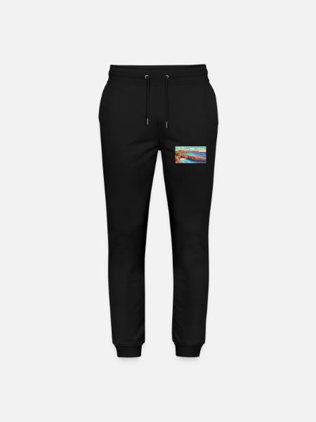 Comino Island, Malta - Pixel Art - Stanley/Stella Mover Unisex Organic Jogging Trousers - black