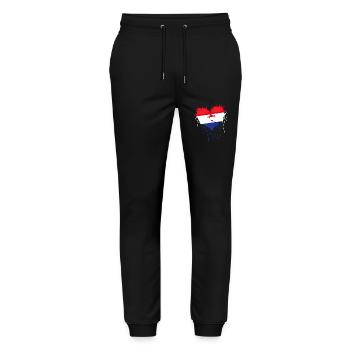 Kroatien hrvatska kroatien hrv hr reisen tourismus - Stanley/Stella Unisex Bio Jogginghose Mover  - Schwarz - Vorne - Marisol (170cm) & Nik (191cm)