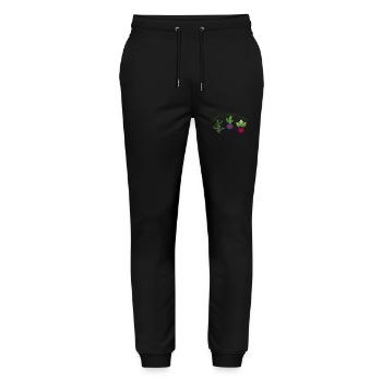 Thyme To Turnip The Beet Funny Vegetable Motif - Stanley/Stella Mover Unisex Organic Jogging Trousers - black - Front - Marisol (170cm) & Nik (191cm)