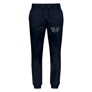 Water Polo Periodic Table Of Elements Aquatic Polo - Stanley/Stella Mover Unisex Organic Jogging Trousers - navy - Front - Marisol (170cm) & Nik (191cm)
