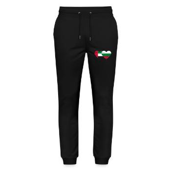 Émirats arabes unis Bulgarie Drapeau Coeur - Pantalon de jogging bio MOVER Stanley/Stella unisexe - noir - Devant - Marisol (170cm) & Nik (191cm)